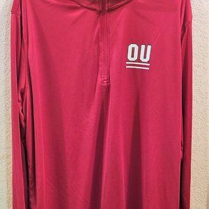 Oklahoma Sooners Men's Top of the World Red Golf 1/4 Zip Pullover - XL